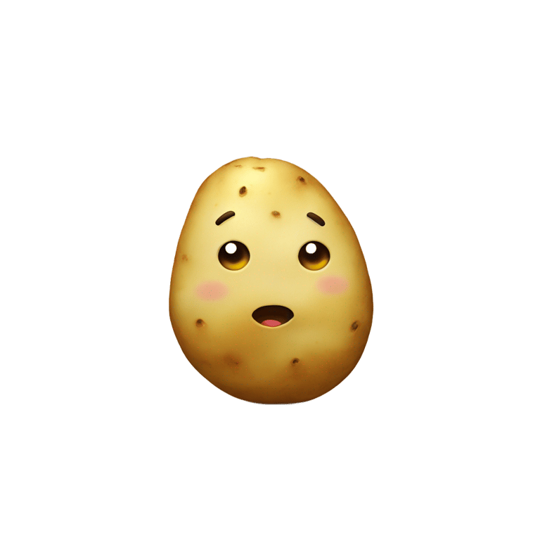 genmoji: Potato with Meh face