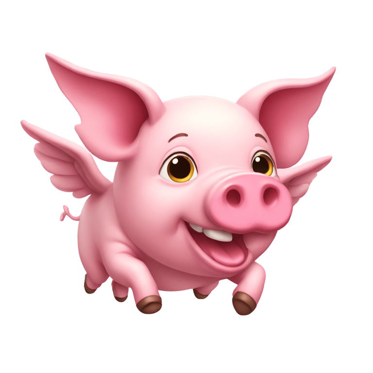 genmoji: flying pig