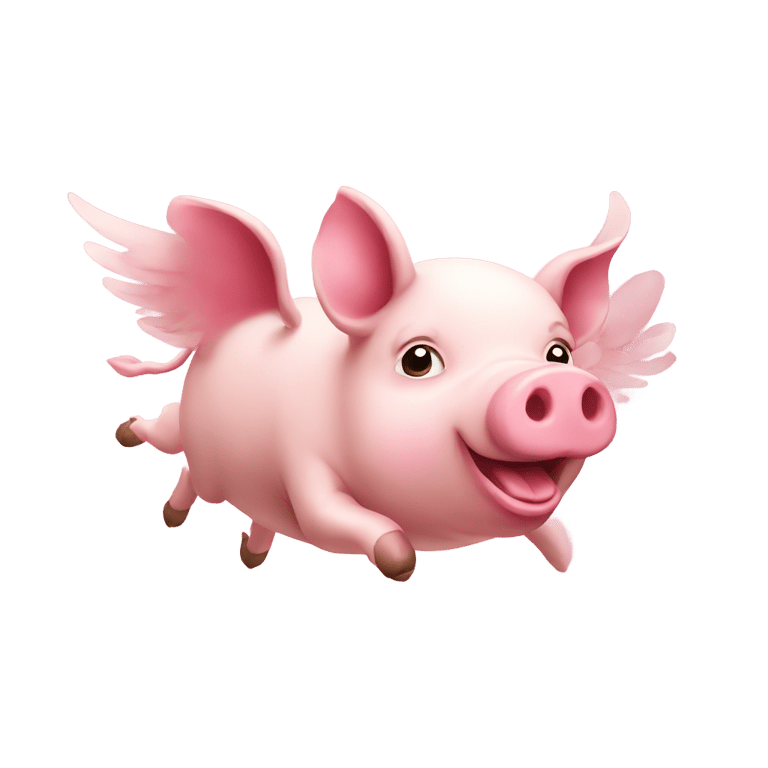 genmoji: a flying pig