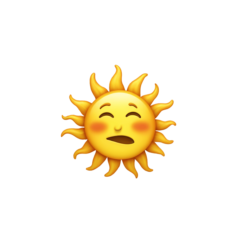 genmoji: sun giving middle finger