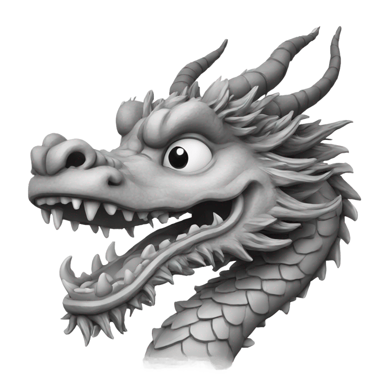 genmoji: Chinese dragon face funny for little kids. to draw colours on