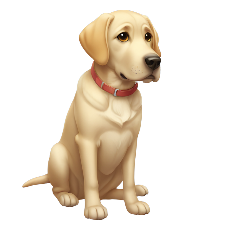 genmoji : Chien labrador qui plonge dans la mer