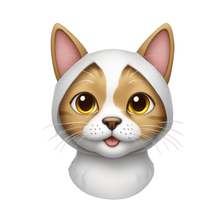 genmoji: Cat in dog costume