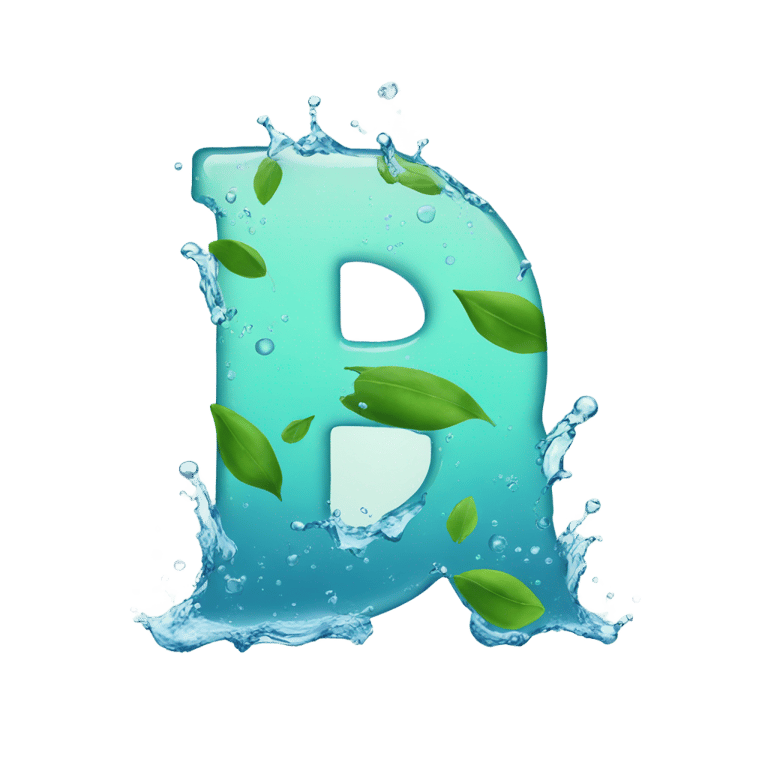 genmoji: Letter w made out of water