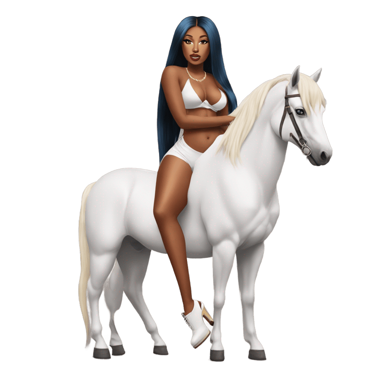 genmoji: megan thee stallion with horse legs