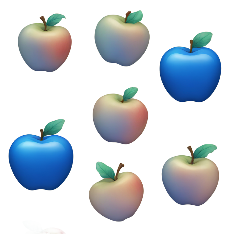 genmoji：蓝苹果