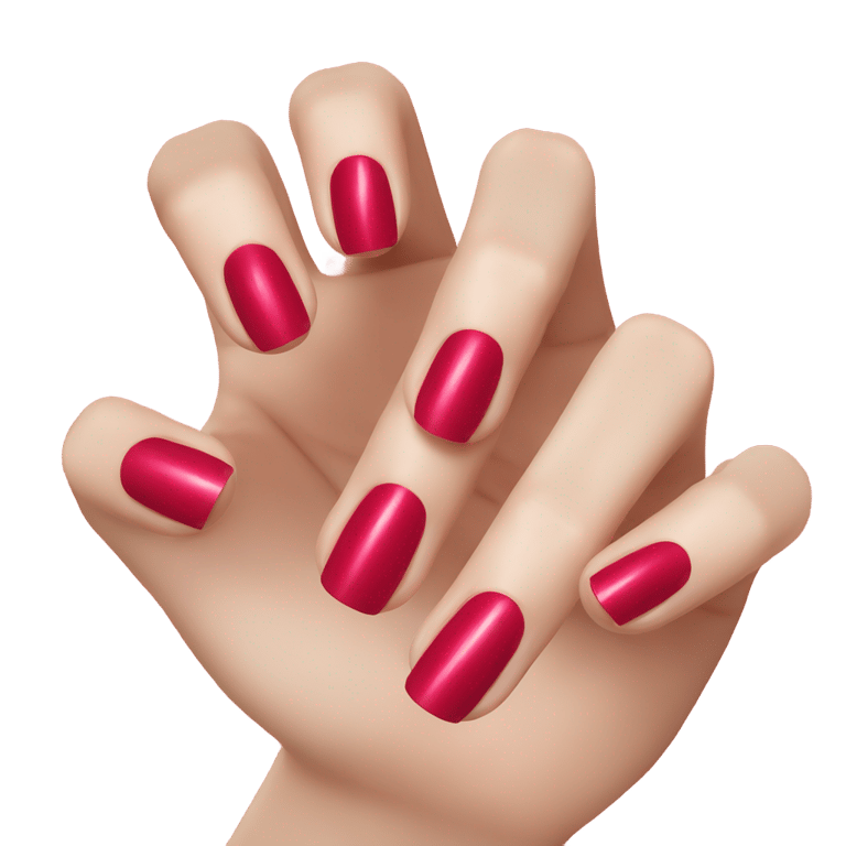 genmoji: Light red nail polish