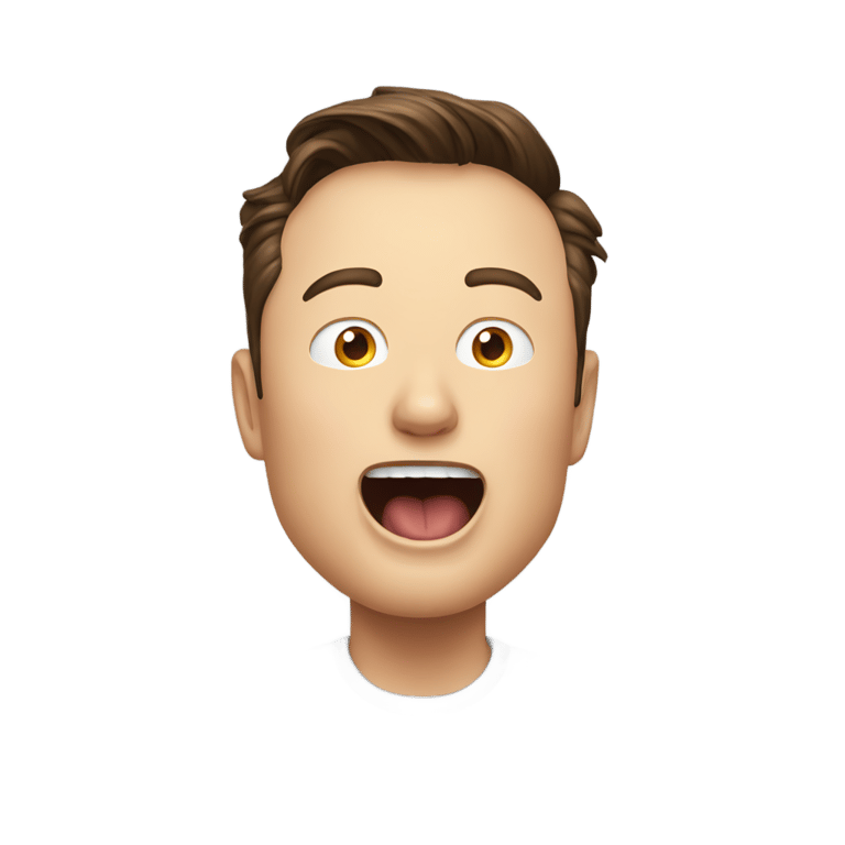 genmoji: Elon musk mewing