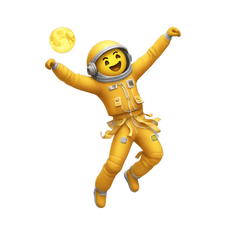 genmoji: dancing salsa on the moon