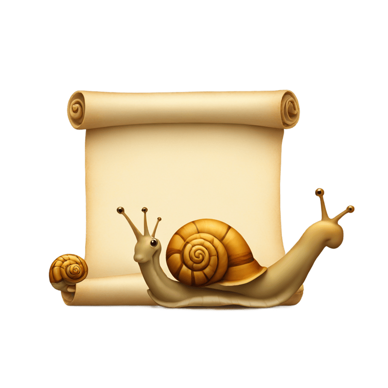 genmoji: scroll and snail