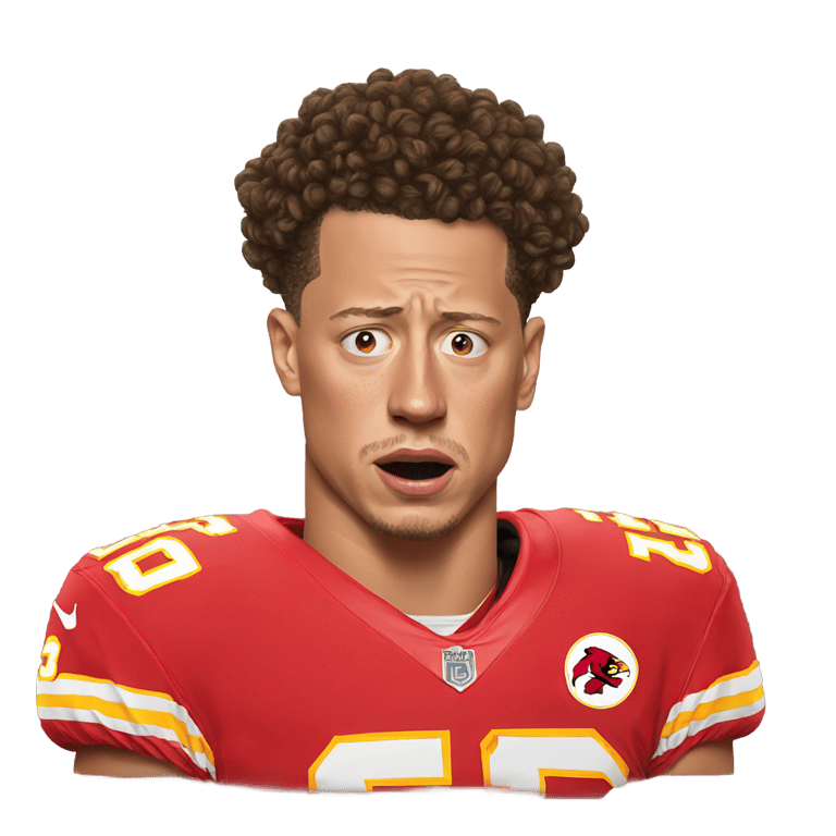 genmoji: Patrick Mahomes crying