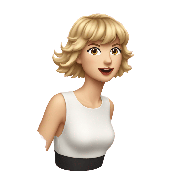 genmoji: Taylor Swifting Away