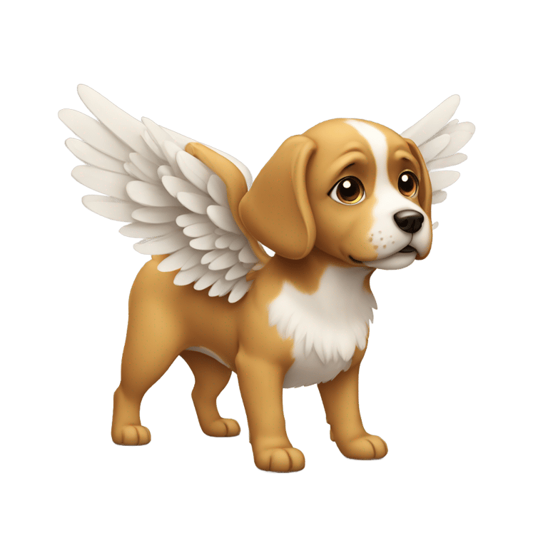 genmoji: a dog with wings