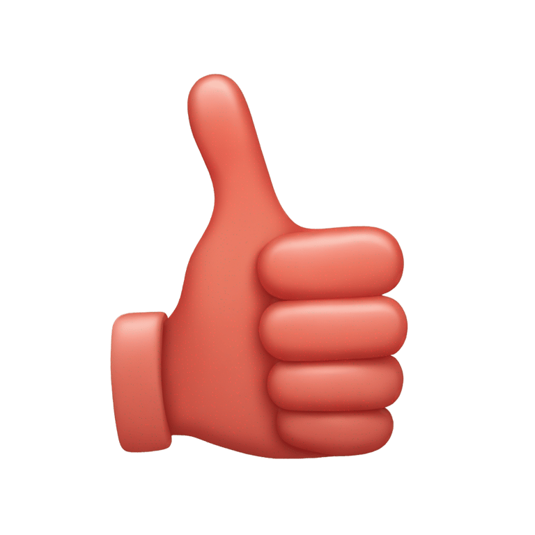 genmoji: Thumbs up with nails painted light red