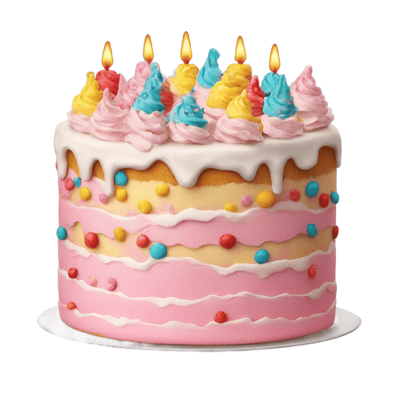 genmoji: funfetti birthday cake