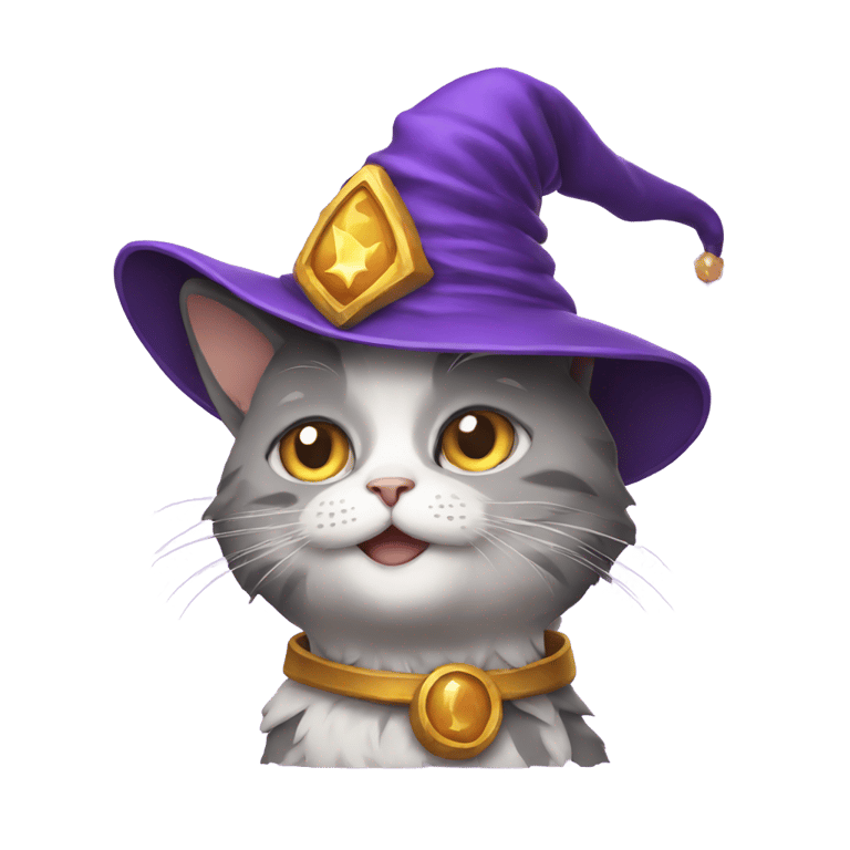 genmoji: cat wizard