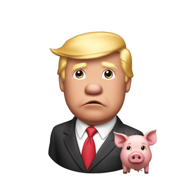 genmoji：pig donald trump