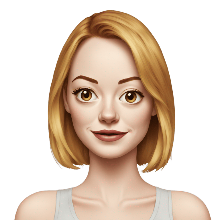 genmoji：emma stone high on drugs