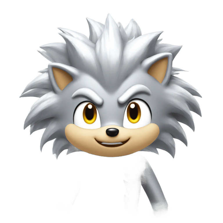 genmoji: Silver the hedgehog