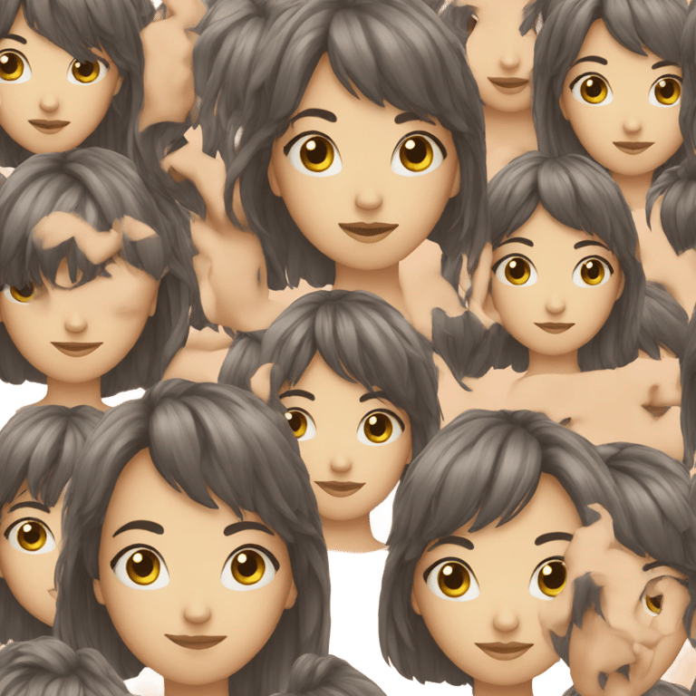 genmoji: Teenage girl with bangs