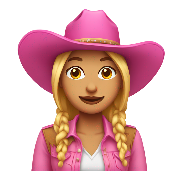 genmoji: Cowgirl pink hat