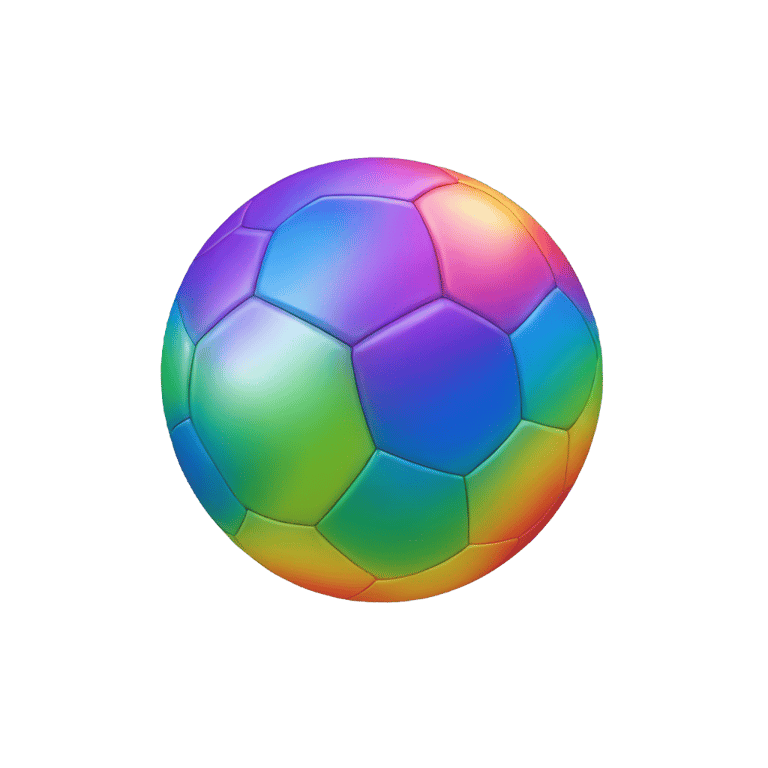 genmoji: Rainbow socer ball