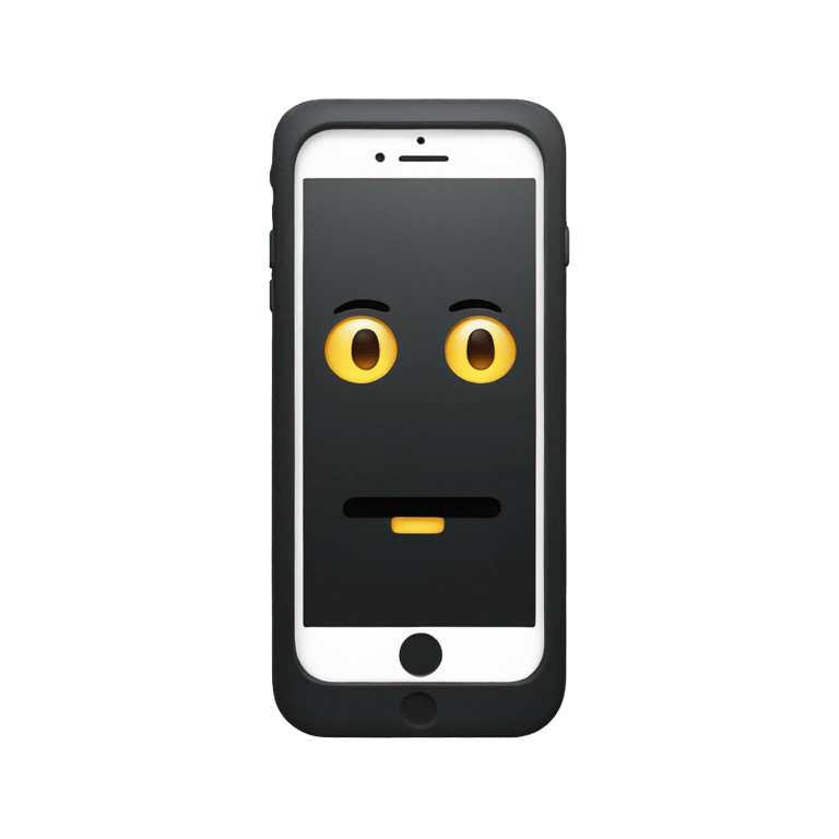 genmoji: A black Iphone 16 switched off at the front