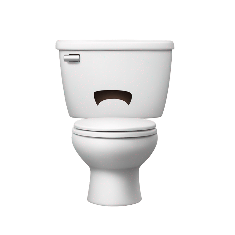 genmoji: A toilet with a bald head in it