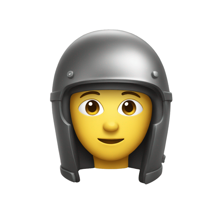 genmoji: Small head with big helmet