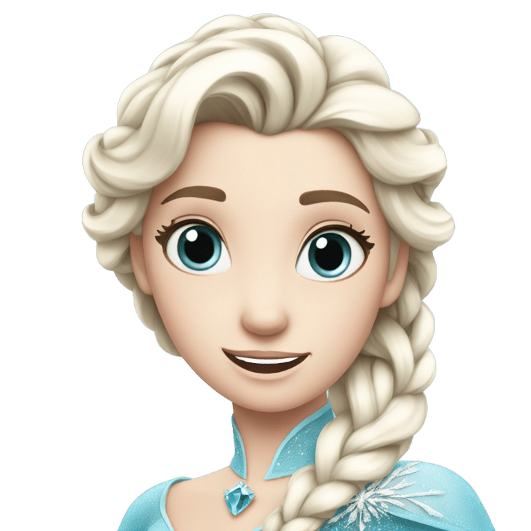 genmoji: Elsa with  letter 'A'