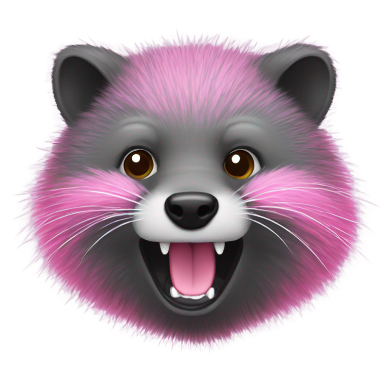 genmoji : Mignon adorable doux rose étincelant furieux bébé loris de Binturong