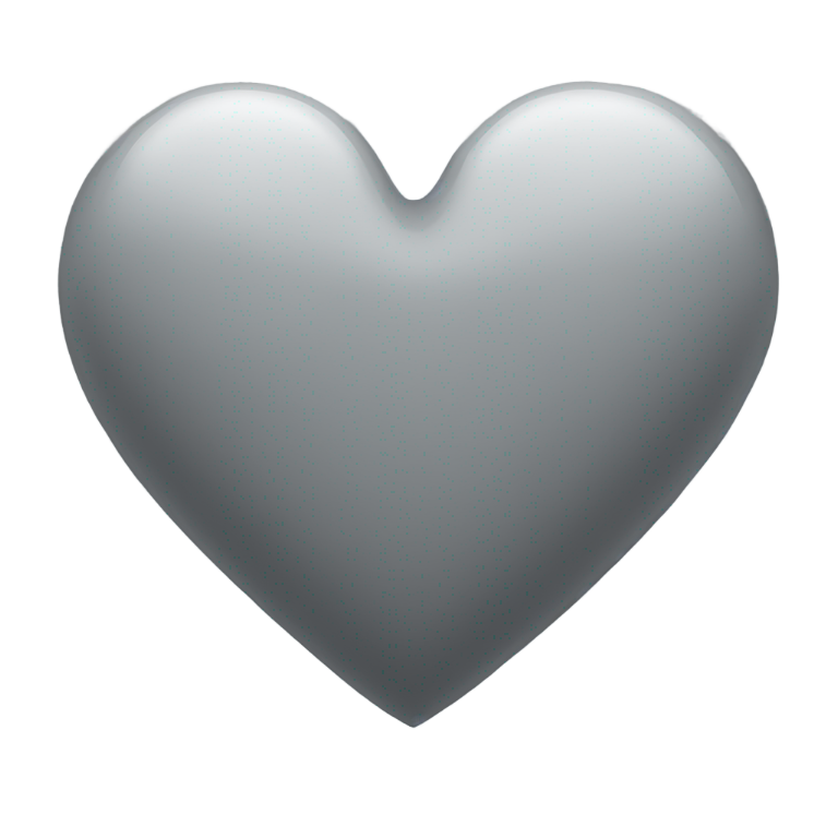 genmoji: A gray heart