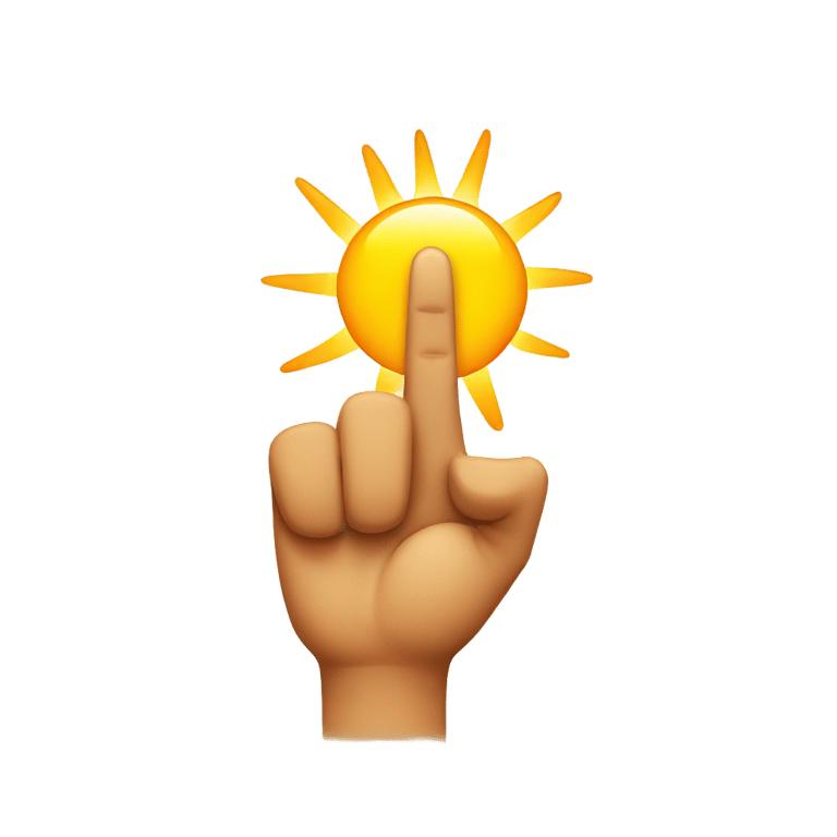 genmoji: sun having a middle finger