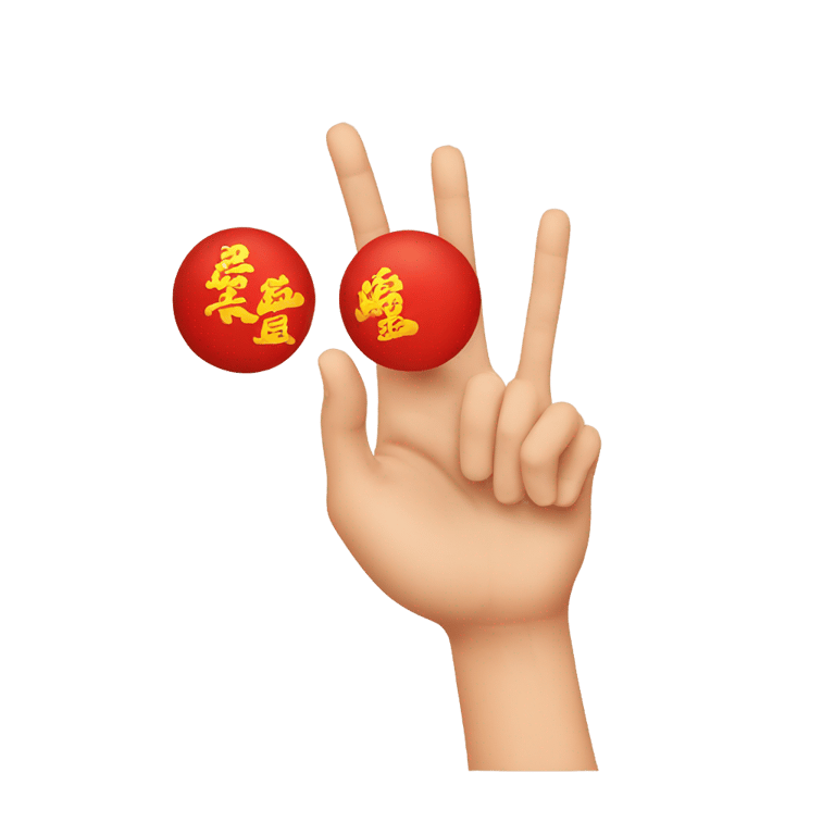 genmoji: gong xi fa cai hand gesture