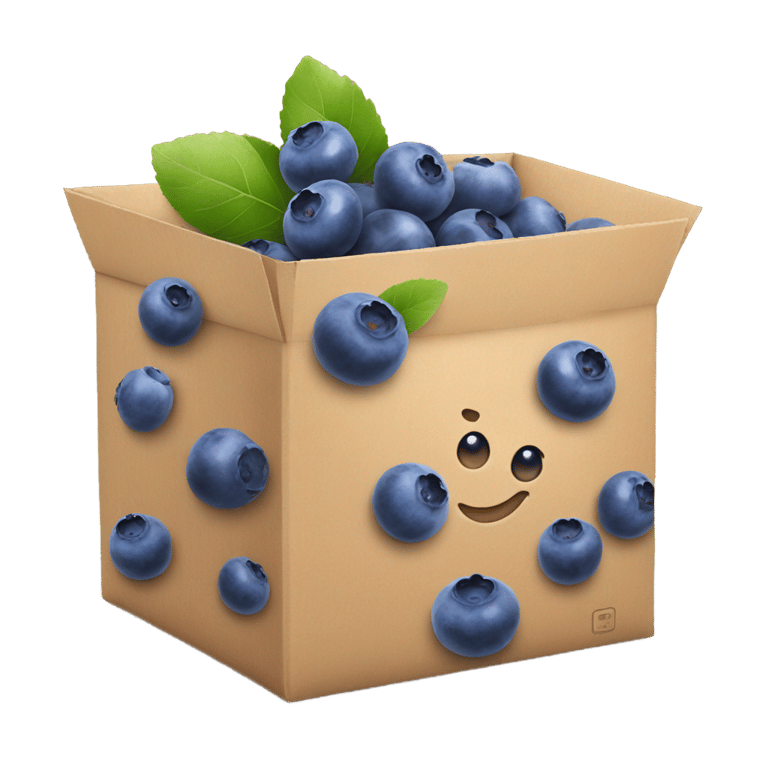 genmoji: Carton of blueberries