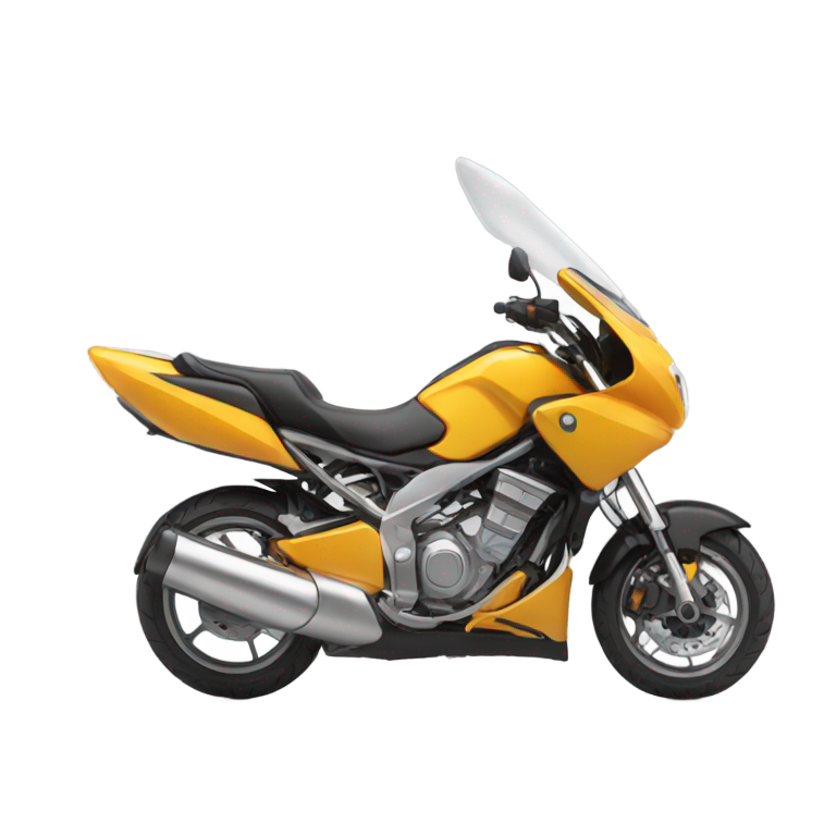 genmoji: moto con un cono encima