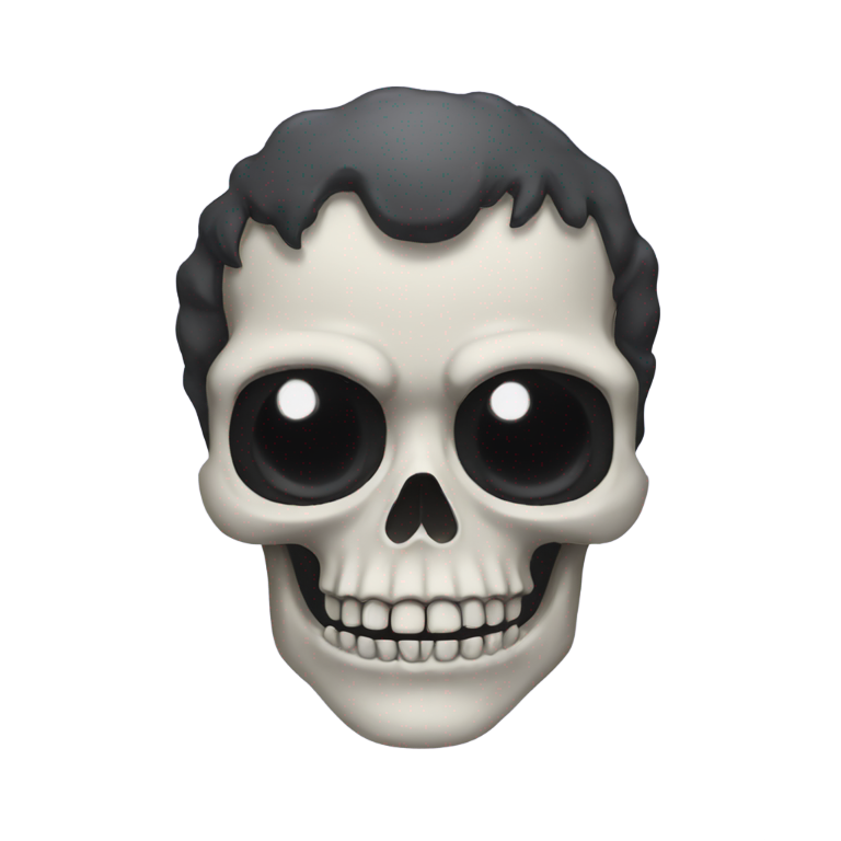 genmoji: Skullnbut with eyes