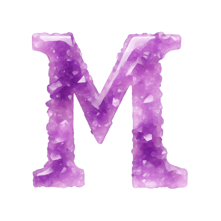 genmoji: Letter a made out of amethyst paint