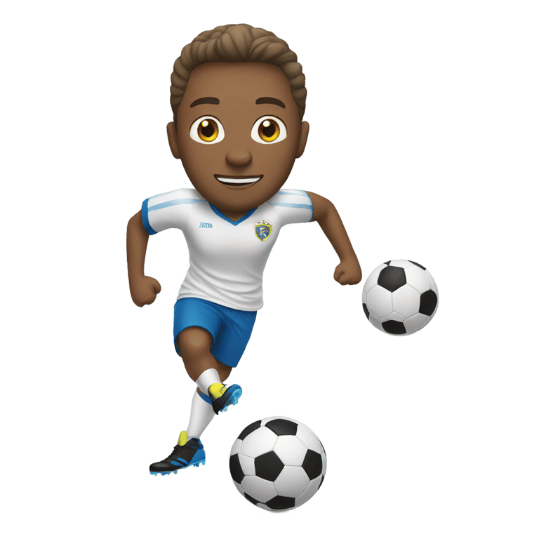 genmoji: white man playing soccer