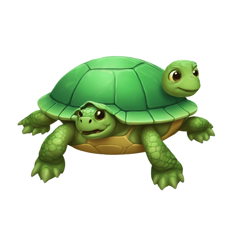 genmoji: spaceship turtle