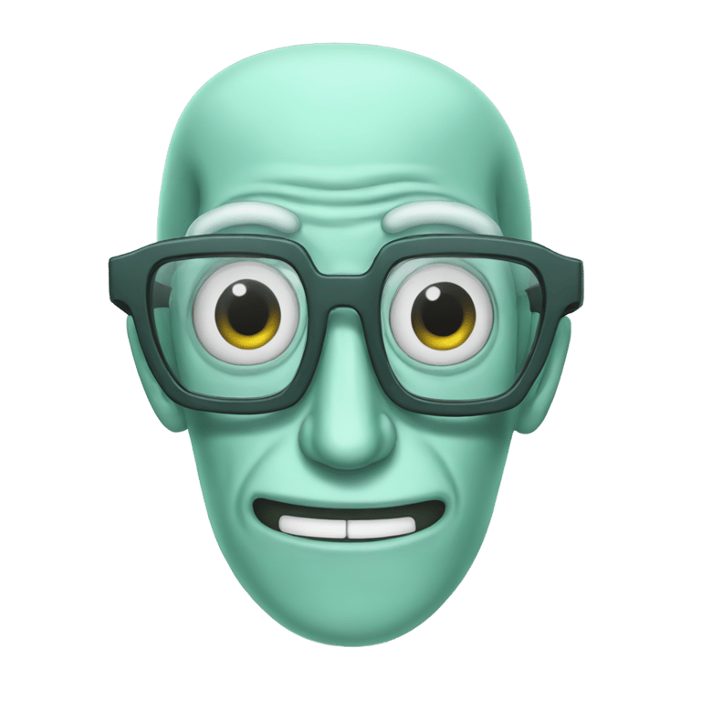 genmoji: Squidward glasses