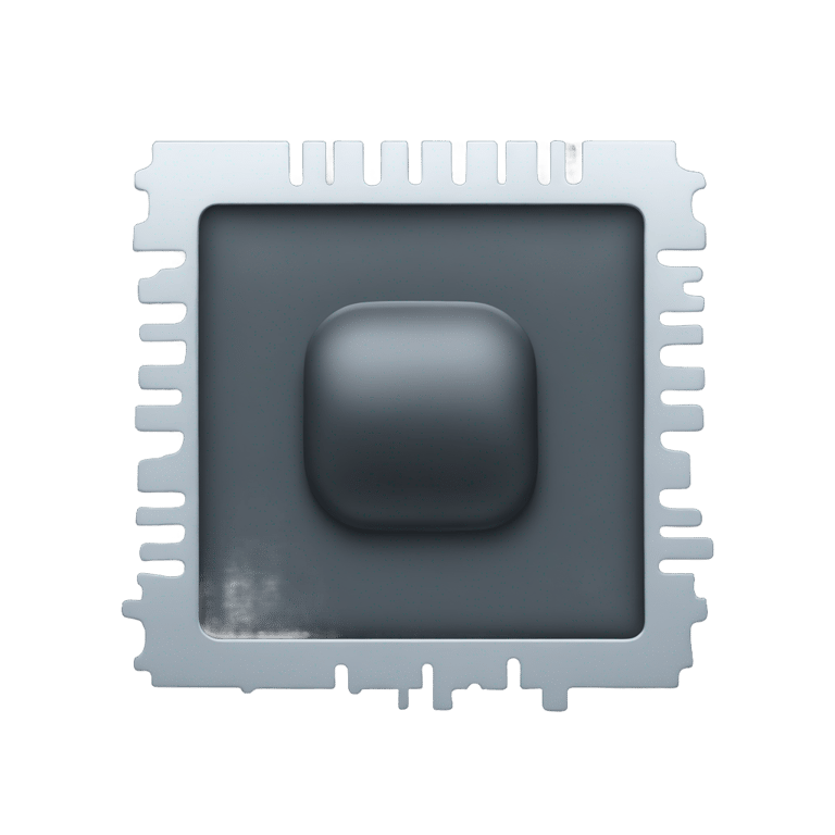 genmoji: monochrome silicon chip