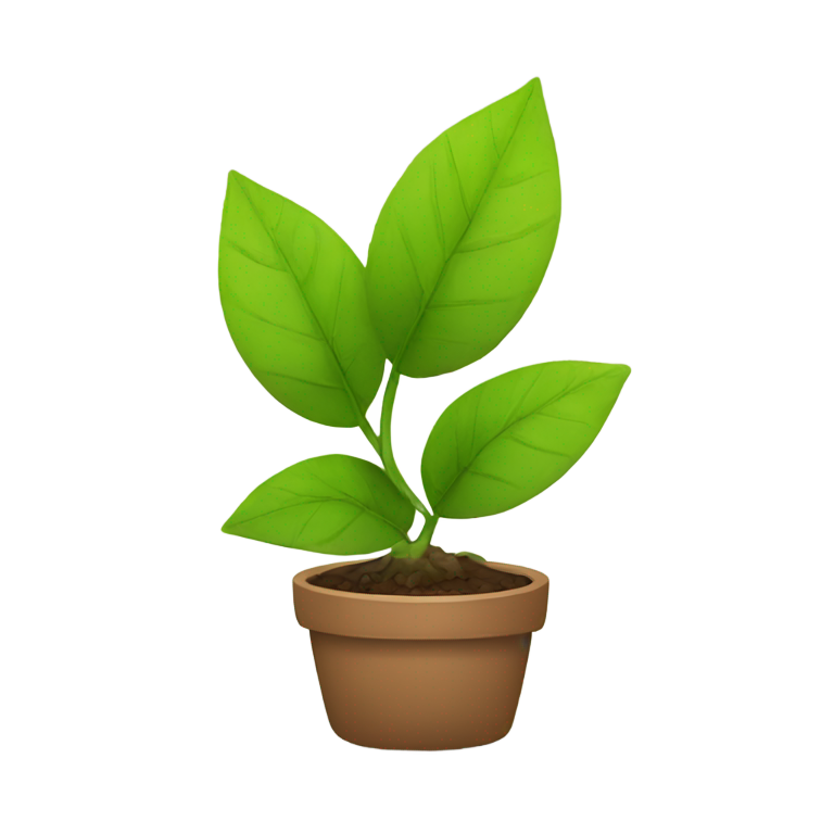 genmoji: small plant with two leafs