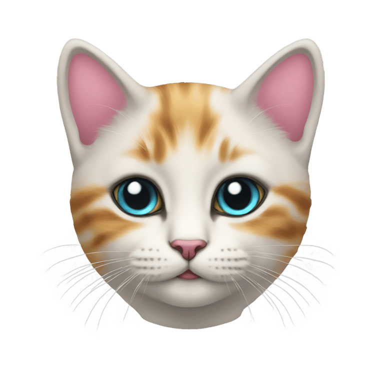 genmoji: A  rainbow kitten face