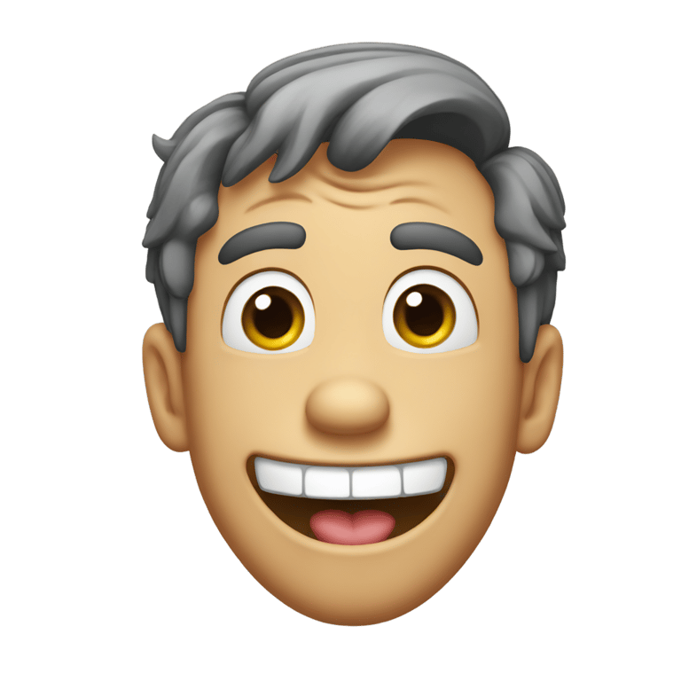 genmoji: goofy guy terrible a lot laughing