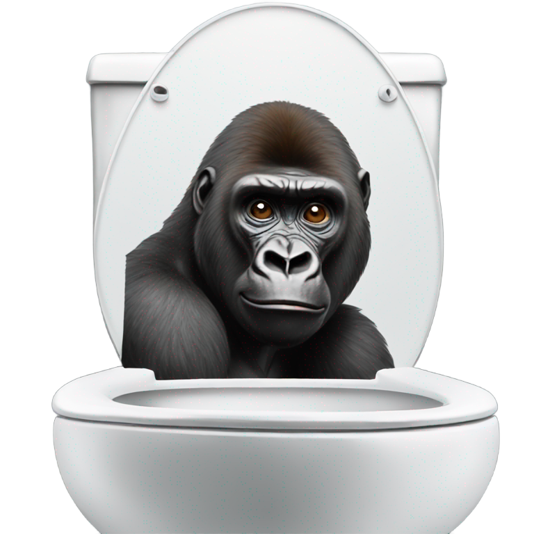 genmoji: Gorilla on the shitter