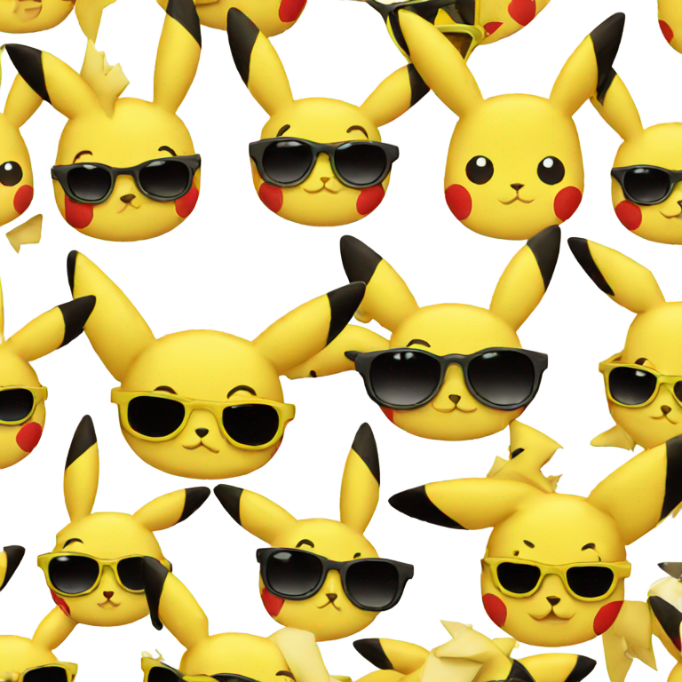 genmoji: pikachu sunglasses