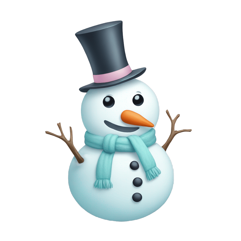 genmoji: A snowman in pastel colors