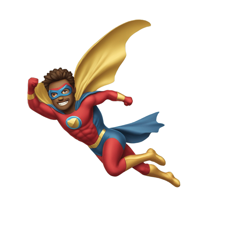 genmoji: Invincible super hero flying