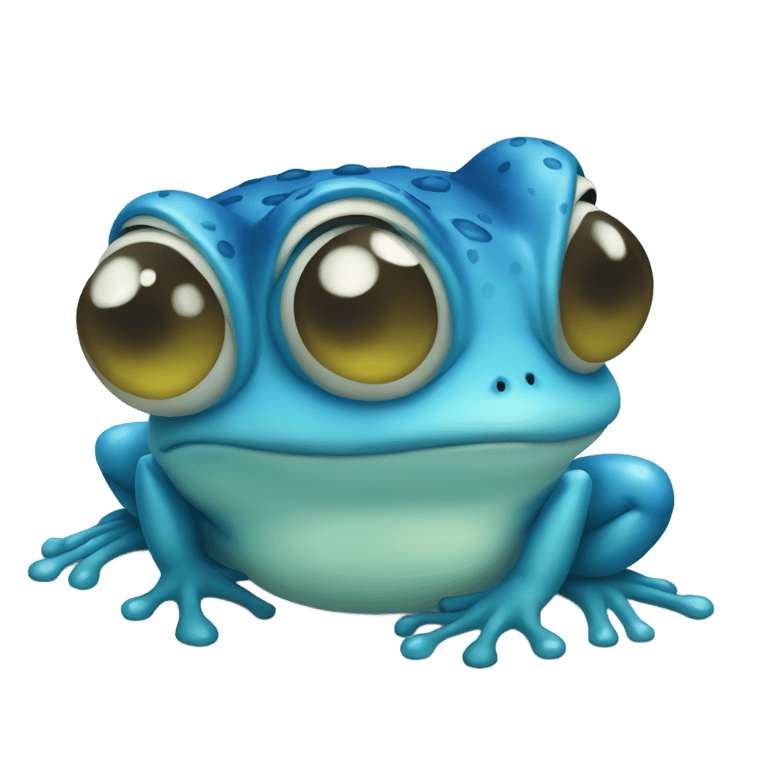 genmoji: Blue Frog